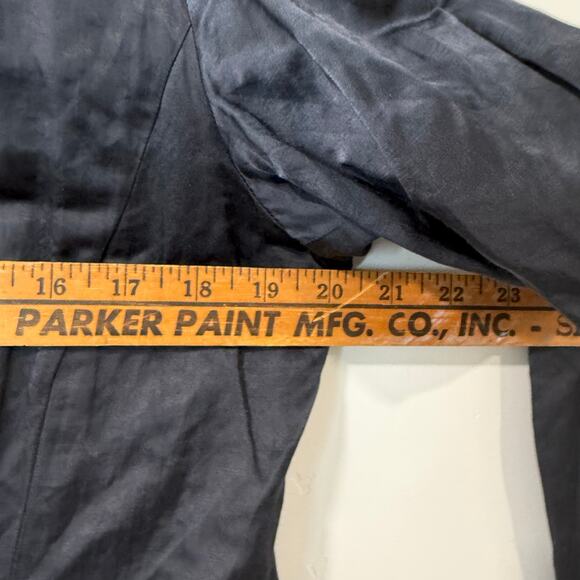 Eileen Fisher Women's Jacket Metallic Tunic Length Button Front Dark Grey Medium - Picture 6 of 8